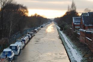 Damien Gayle submitted this picture of a frozen Bridgewater canal


