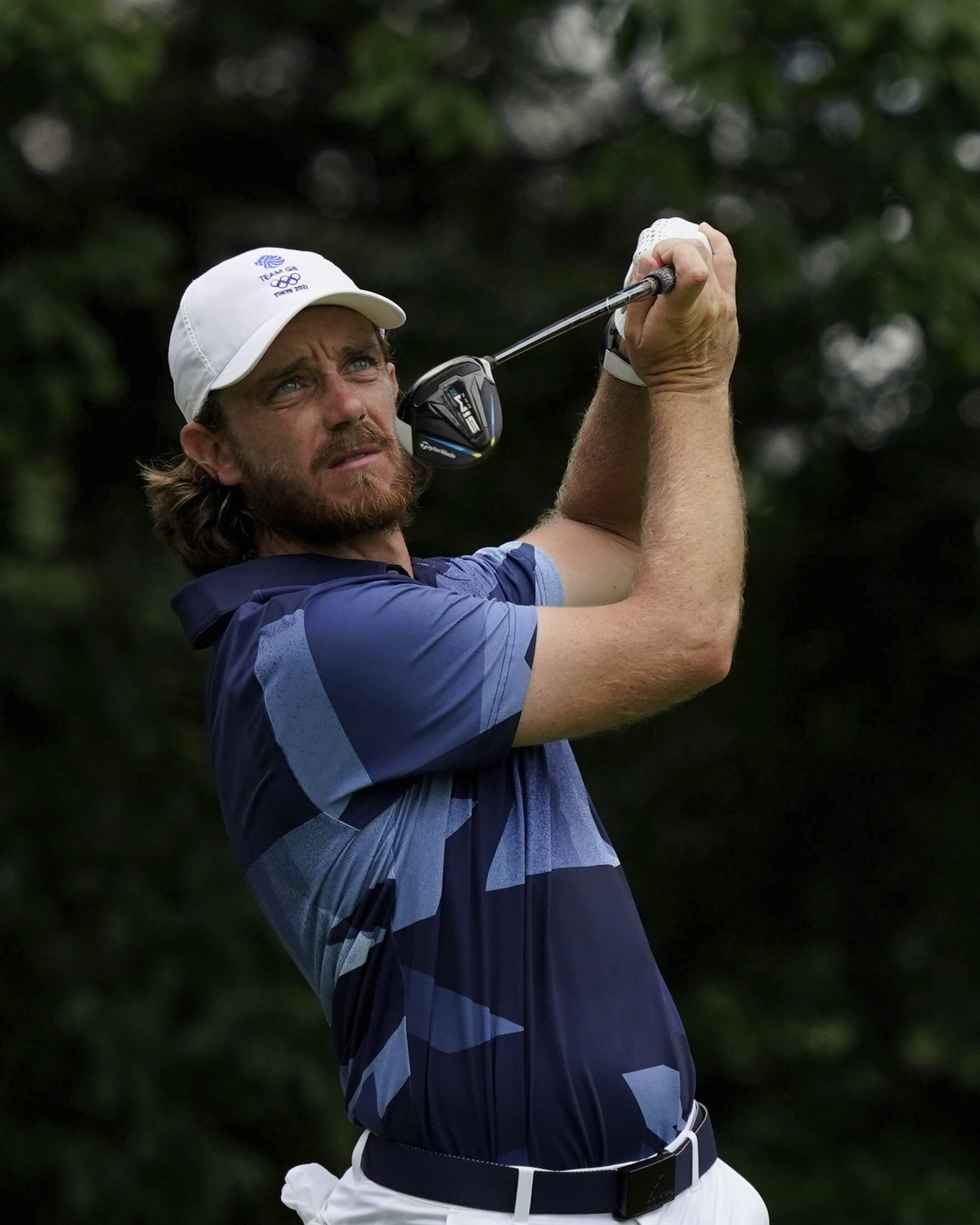 Tommy Fleetwood in action during the second round of the Olympic golf tournament in Tokyo. Picture by PA Wire
