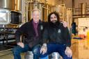 Tatton Brewery owner Gregg Sawyer and head brewer Lee Gannon celebrating 10 years of brewing