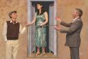From left, Jamie King as Valentine, Jess Trimble as Silvia and Steve Berrington as Proteus in a scene from The Two Gentlemen of Verona