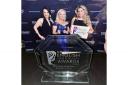 From left, Roula Besiri, Paula Wood and Estelle Smith , from Saks Knutsford , with their Best Hair Team award