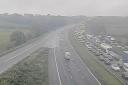 The scene on the M56