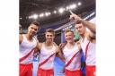 England's men, pictured, and women both won team gymnastics gold. Picture courtesy of press Association.