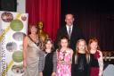 Oscar winner Amber Clayton with her friends and Middlewich Mayor Cllr Bernice Walmsley