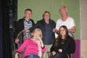 The cast from left to right, back row, Paul Baston, Tony Turner, Chris Marriott. and seated Viv Cunningham and Viccie Dougal