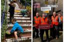 Beavers sweeping the steps at Goostrey Station in a national award winning picture, and proud volunteers who have won an array of awards