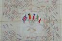 'Unique' war tablecloth set for sale at Knutsford auction house