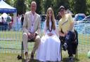 Knutsford mayor Cllr Peter Coan, May Queen Amelie McGill Anglin and UNE's Paul Langley judged the fun dog competition