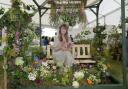 Florist Stacey Hartley at her RHS Tatton Flower Show exhibit