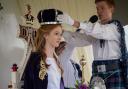 Orla Bolton is crowned Knutsford May Queen by crown bearer Jack Pearce