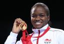 Nicola Adams shows off her gold medal