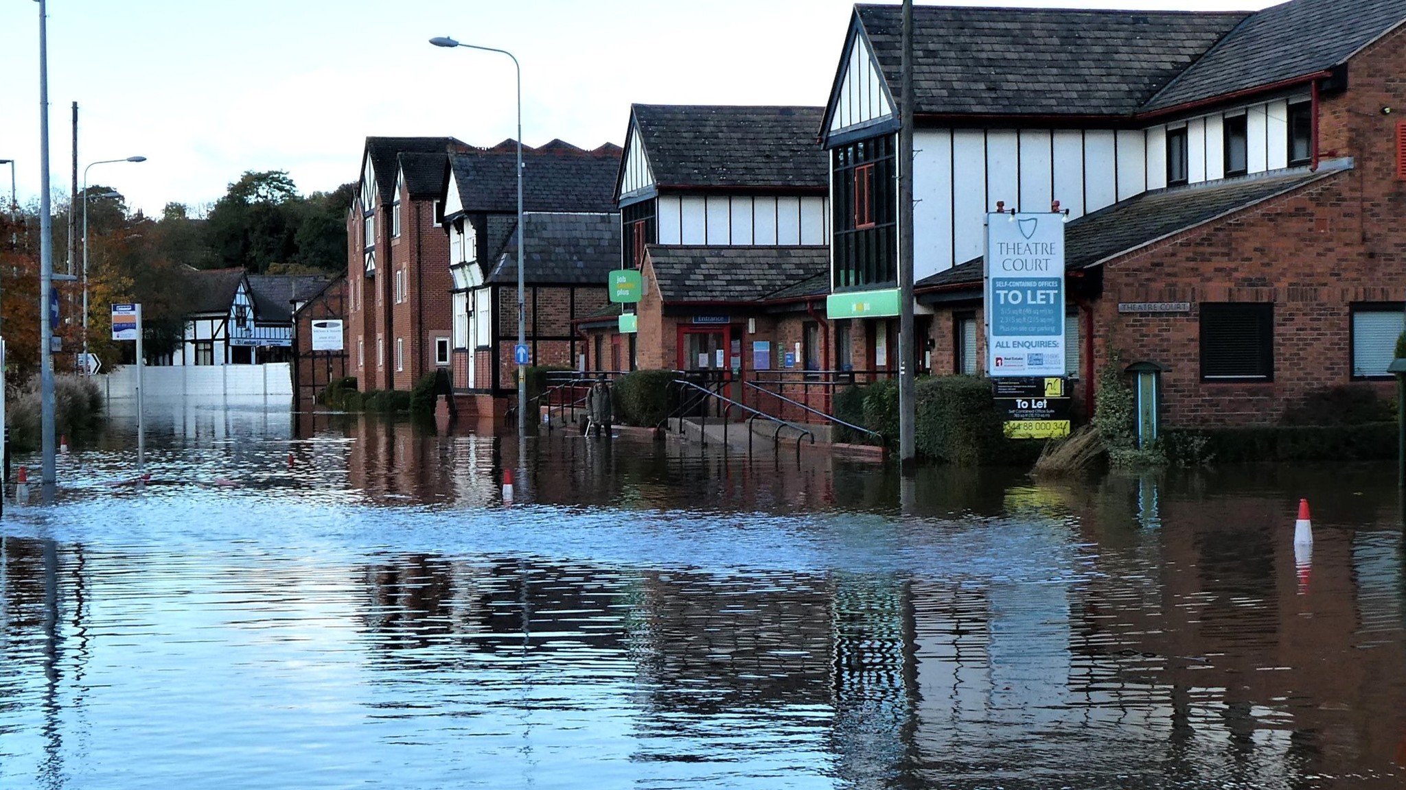London Road in the 2019 floods by Lynne Bentley