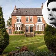 Copper Folley, picture from Savills, and inset, Alan Turing