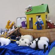 Noah's Ark captured in little knitted figures Pictures: Dennis Pepler