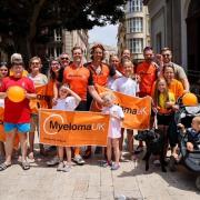 Jonathan Mawby is greeted by his friends and family after reaching Aguilas in Spain