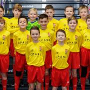 The Mobberley Junior Football Club under nines at CPASE Health Club on Saturday. Picture: @jonathanfarber