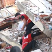 Turkish Red Crescent responders working to support survivors of the devastating earthquake
