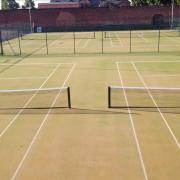 Manor Road Tennis Club's new courts at their Lymm Rugby Club home