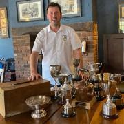 Dave Hassall swept the board at Goostrey Gooseberry Show, winning almost every trophy