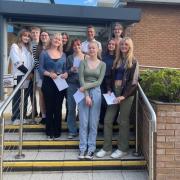 Holmes Chapel Sixth Form students celebrate A-level success with headteacher  Nigel Bielby