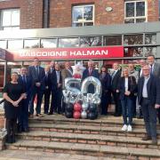 John Halman, centre right,  celebrates the 50th anniversary of Gascoigne Halman