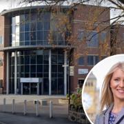 Cheshire East Council's HQ and, inset, Esther McVey