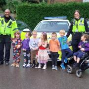 PCSOs Carlow Paulo and Amy Mair visit children at Kids Allowed Knutsford nurery