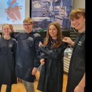 From left, students Sam Ackroyd, Daisy Mabbot, Cameron Worth, Becky Knowles and Matthew Smith