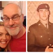 Nathalie and her late dad Robert, and when he served as a paratrooper in his younger days