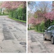 Goostrey residents are relieved that some potholes on Blackden Lane have been filled as a temporary repair