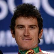 GOLD: Wales' Geraint Thomas with his gold medal from the Commonwealth Games road race