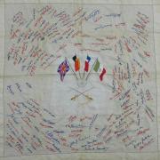 'Unique' war tablecloth set for sale at Knutsford auction house