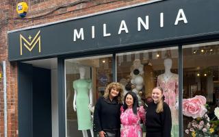 Milania's team, from left, Sue Sutton, Lisa Davy and Meg Keeling
