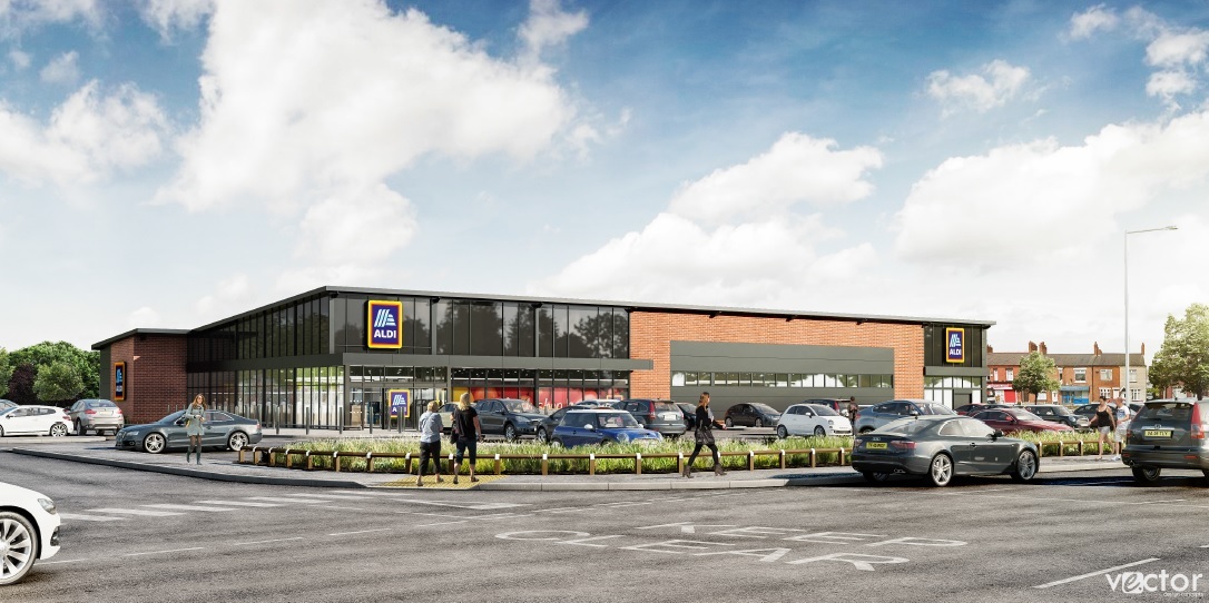 How the new Aldi is expected to look next door to the old one