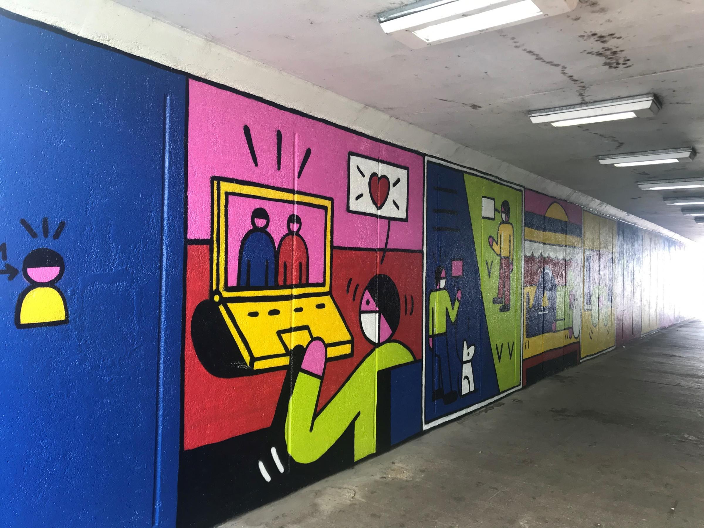 The subway was painted as part of the festival