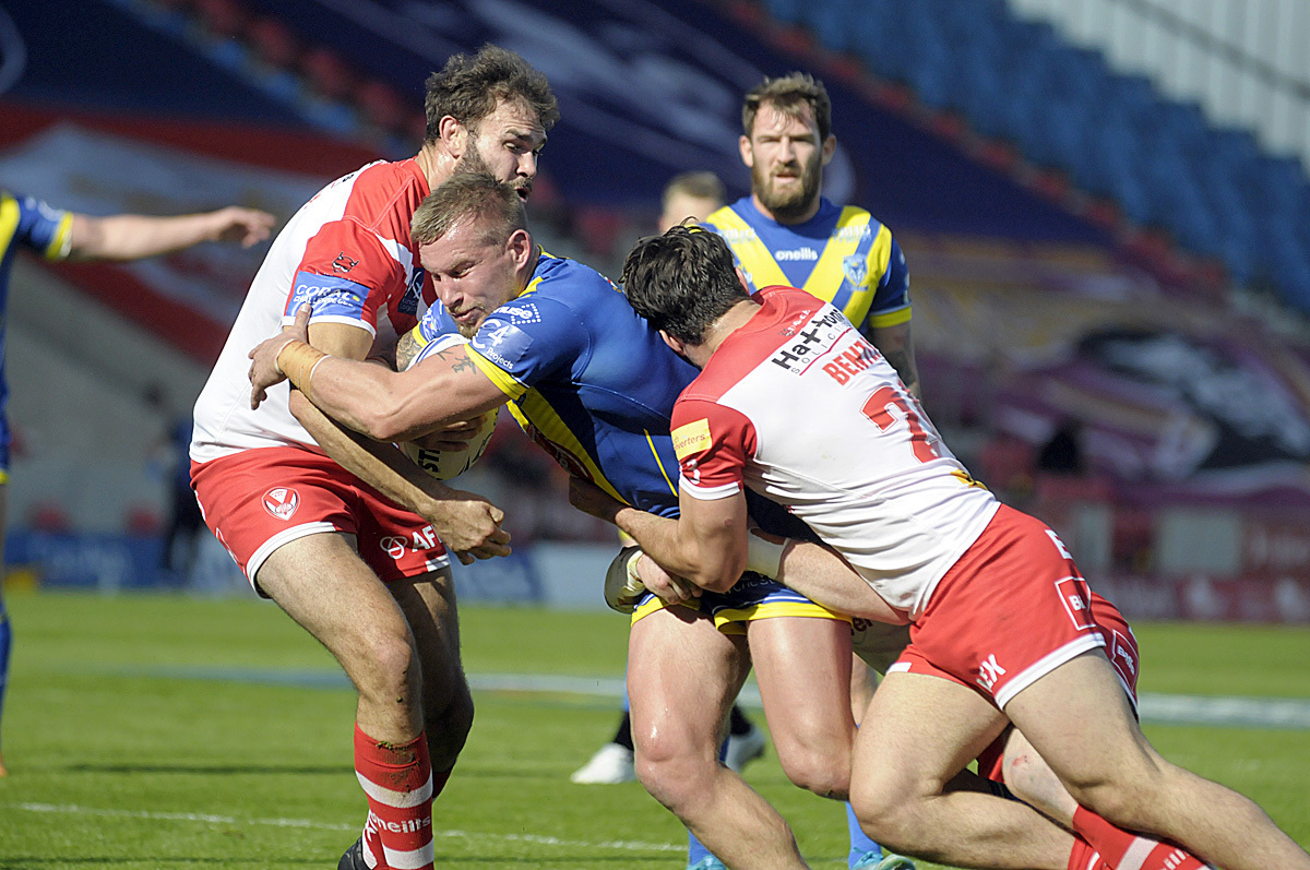 The Wire and neighbours St Helens face off in an enticing-looking August Bank Holiday Monday clash at The Halliwell Jones Stadium. Picture by Mike Boden