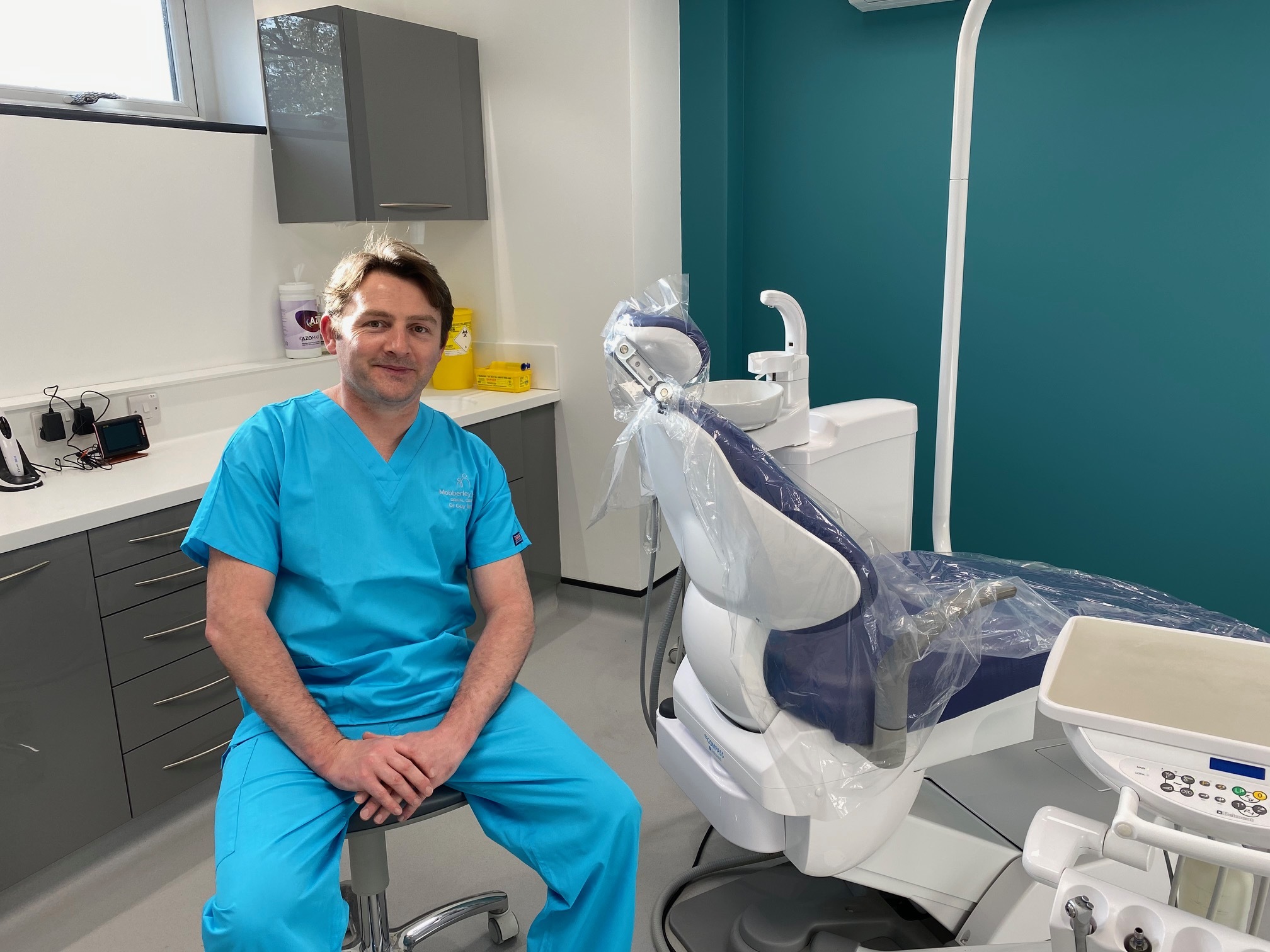 Guy Ward in one of the new, Covid-friendly dental surgeries