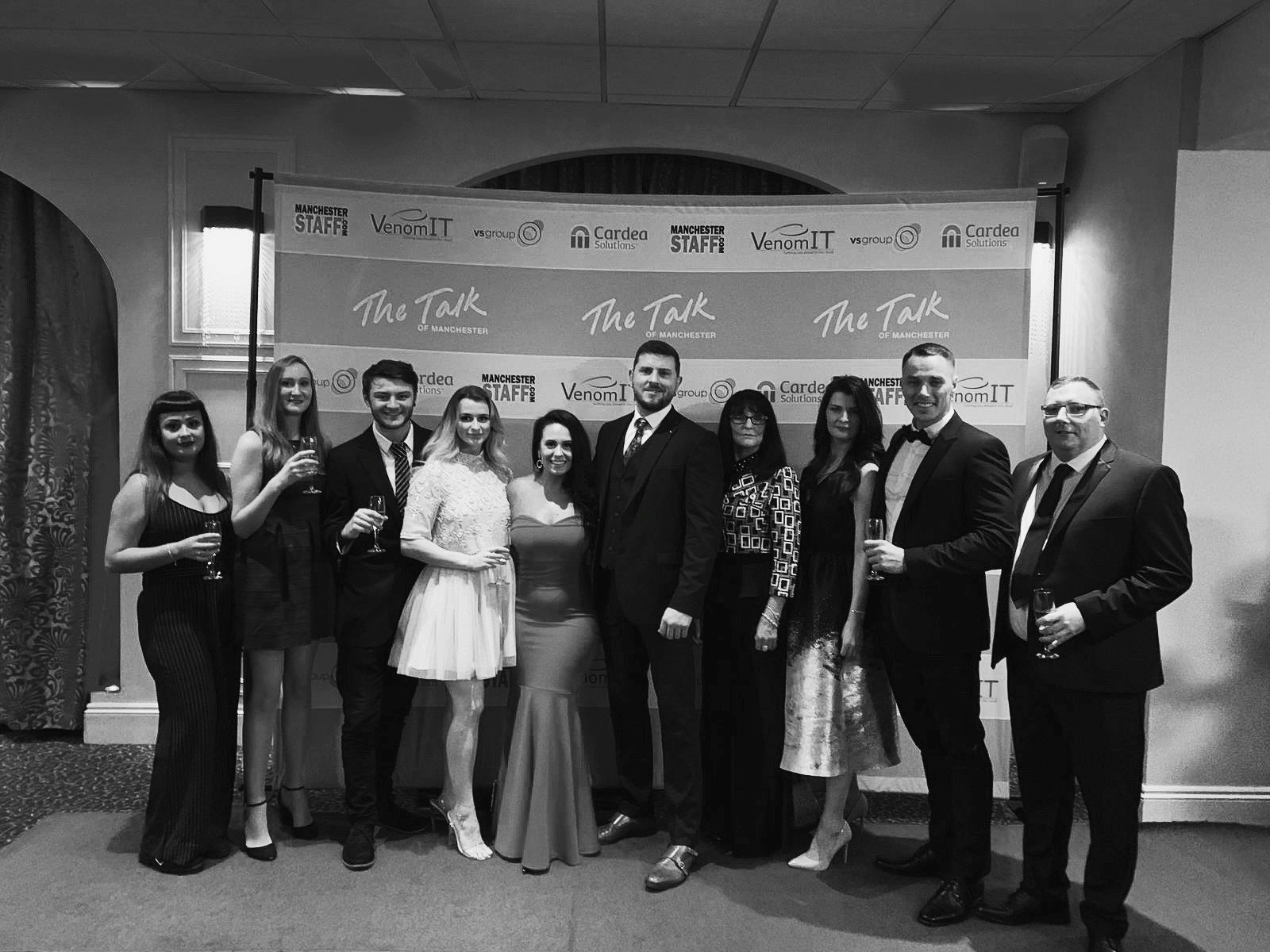 The JAW Digital team at The Talk of Manchester awards where they won best digital agency