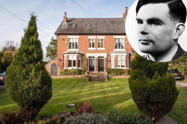 Copper Folley, picture from Savills, and inset, Alan Turing