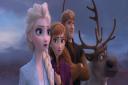 Elsa, Anna, Kristoff and Sven the reindeer