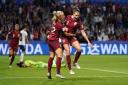 Jodie Taylor (right) was England’s match-winner against Argentina last year (John Walton/PA)