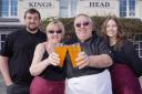 Ashley English, Debra English, Paul English and Aino Kunnola at the King’s Head, which is reopening after a long closure. Picture: Rob Davies