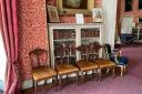 The Victorian drawing room chairs now restored for visitors to sit on and enjoy the collection at Tabley House