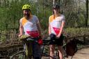 Liam Bergin and son Joe on a 100-mile tandem ride