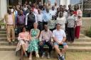 Alison Hooper, front row, second from left, in Kenya with members of the Egerton Partnership