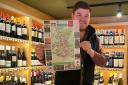 Morgan Ward of Morgan Edward Fine Wines welcomes the new town centre map of Knutsford