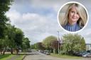 Parkgate Industrial Estate in Knutsford and inset, Esther McVey