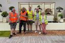 Cheshire Bonsai Society team who built the Chelsea Flower Show stand, from left,  Simon Jones, Colin Farrow, Matt Wood, Ray Feldwick and Frances Feldwick