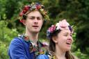 Oberon and Titania in a scene from A Midsummer Night's Dream being performed by Chapterhouse Theatre Company