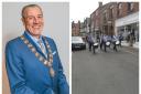 The mayor of Knutsford Cllr Peter Coan  will parade through the streets, led by Warrington Brass Band